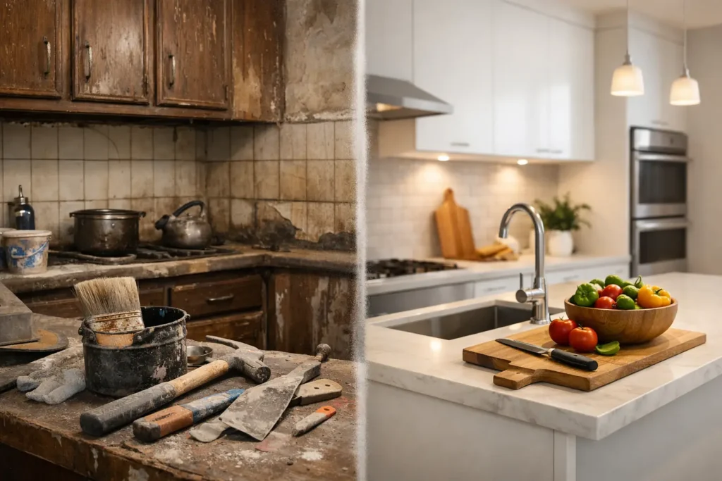 How to Renovate Old Kitchen Dengan Betul