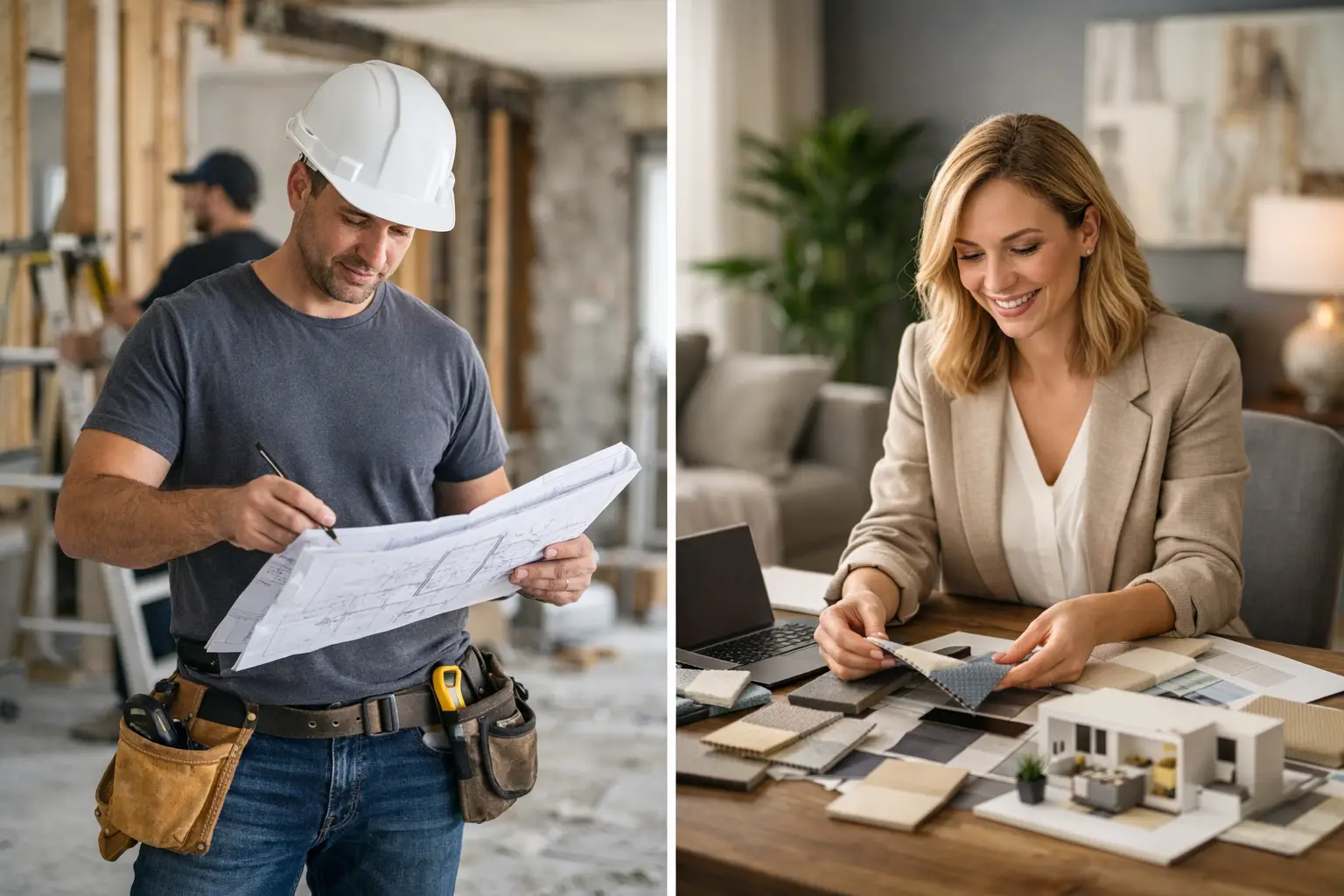Renovation Contractor vs Interior Designer