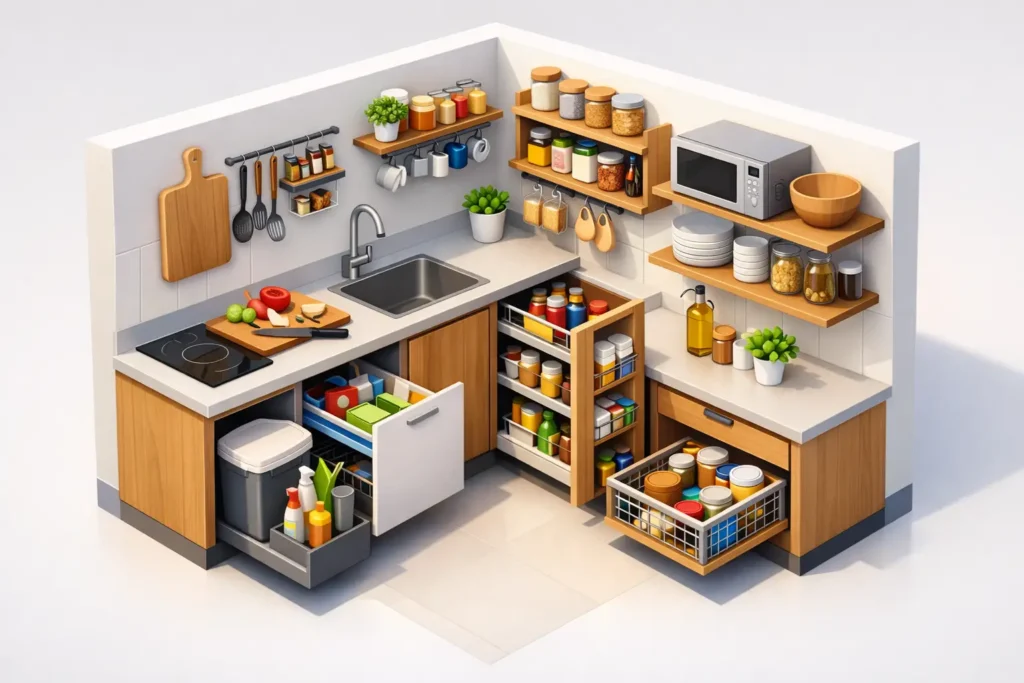 Small Kitchen Storage Solutions That Work